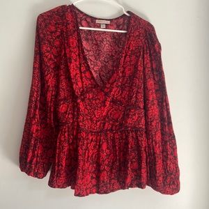Knox rose print top